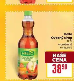 Billa Hello Ovocný sirup 0,7l nabídka