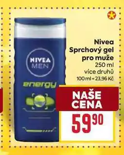 Billa Nivea Sprchový gel pro muže 250 ml nabídka