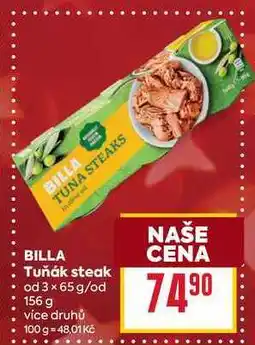 Billa BILLA Tuňák steak od 3×65 g/od 156 g nabídka