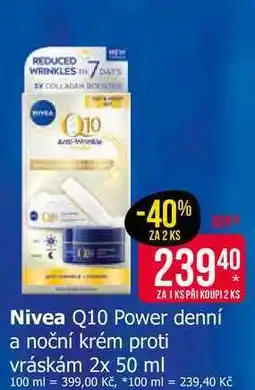 Teta Nivea Q10 Power denní a noční krém proti vráskám 2x 50 ml nabídka