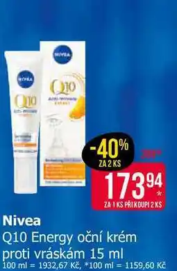 Teta Q10 Energy oční krém proti vráskám 15 ml nabídka