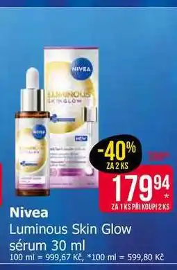 Teta NIVEA Luminous Skin Glow sérum 30 ml nabídka