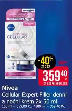 Teta Nivea Cellular Expert Filler denní a noční krém 2x 50 ml nabídka