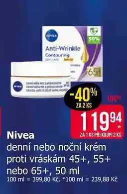 Teta Nivea Anti-Wrinkle Contouring denní nebo noční krém proti vráskám 45+, 55+ nebo 65+, 50 ml nabídka