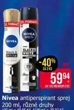 Teta Nivea antiperspirant sprej 200 ml, různé druhy nabídka