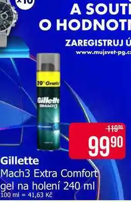 Teta Gillette Mach3 Extra Comfort gel na holení 240 ml nabídka