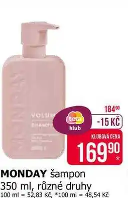 Teta MONDAY šampon 350 ml, různé druhy nabídka