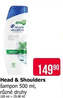 Teta Head & Shoulders šampon 500ml, vybrané druhy nabídka