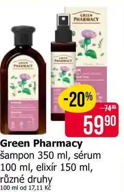 Teta Green Pharmacy šampon 350 ml, sérum 100 ml, elixír 150 ml, různé druhy nabídka