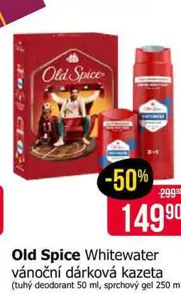 Teta Old Spice Whitewater vánoční dárková kazeta (tuhý deodorant 50 ml, sprchový gel 250 ml) nabídka