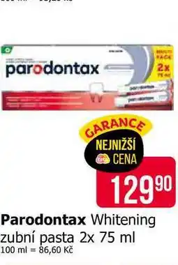Teta Parodontax Whitening zubní pasta 2x 75 ml nabídka