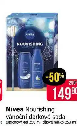 Teta Nivea Nourishing vánoční dárková sada (sprchový gel 250 ml, tělové mléko 250 ml) nabídka