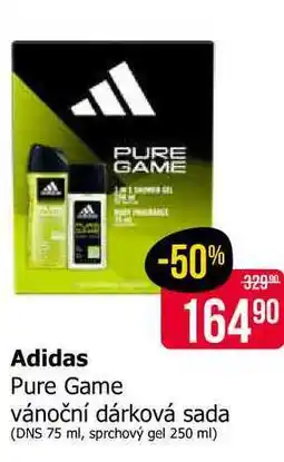 Teta Adidas Pure Game vánoční dárková sada (DNS 75 ml, sprchový gel 250 ml) nabídka