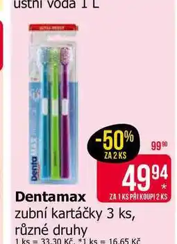Teta Dentamax zubní kartáčky 3 ks, různé druhy nabídka