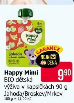 Teta Happy Mimi BIO dětská výživa v kapsičkách 90 g nabídka