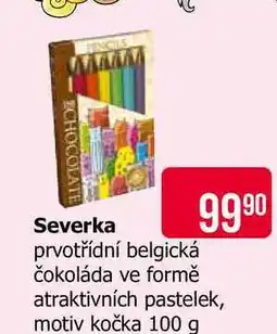 Teta Severka prvotřídní belgická čokoláda ve formě atraktivních pastelek, motiv kočka 100 g nabídka
