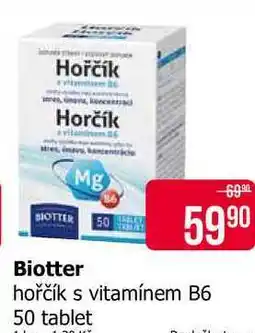Teta Biotter hořčík s vitamínem B6 50 tablet nabídka