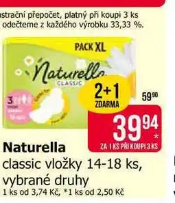 Teta Naturella Classic camomile hygienické vložky normal s jemnou vůní 14-18 ks nabídka