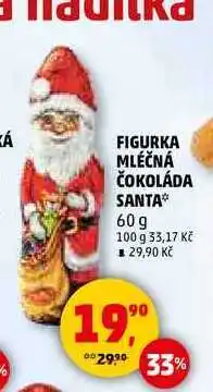 Penny Market FIGURKA MLÉČNÁ ČOKOLÁDA SANTA, 60g nabídka