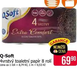 Teta QSoft 4vrstvý toaletní papír 8 rolí nabídka