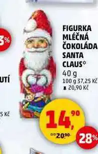 Penny Market FIGURKA MLÉČNÁ ČOKOLÁDA SANTA CLAUS, 40 g nabídka