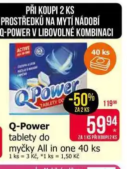 Teta Q-Power tablety do myčky All in one 40 ks nabídka