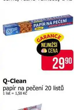 Teta Q-Clean papír na pečení 20 listů nabídka