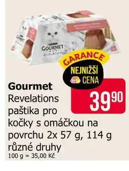 Teta Gourmet Revelations paštika pro kočky s omáčkou na povrchu 2x 57 g, 114 g nabídka