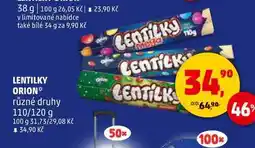 Penny Market LENTILKY ORION, 110/120 g nabídka