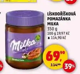 Penny Market LÍSKOOŘÍŠKOVÁ POMAZÁNKA MILKA, 350 g nabídka