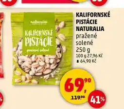 Penny Market KALIFORNSKÉ PISTÁCIE NATURALIA pražené solené, 250 g nabídka