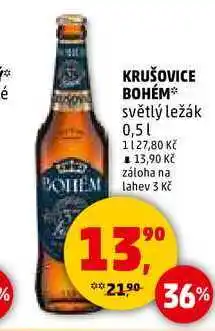 Penny Market KRUŠOVICE BOHÉM světlý ležák, 0,5 l nabídka