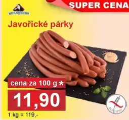 PLUS JIP Javořické párky nabídka