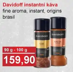 PLUS JIP Davidoff instantní káva fine aroma, instant, origins brasil nabídka