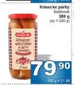Jip Könecke párky šunkovė 380 g nabídka