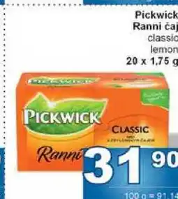 Jip Pickwick Ranni čaj classic lemon 20 x 1,75 g nabídka