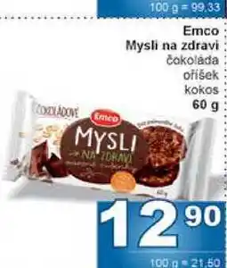Jip Emco Mysli na zdravi čokoláda oříšek kokos 60 g nabídka