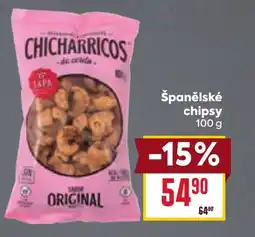 Billa Španělské chipsy nabídka