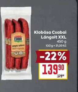 Billa Klobása Csabai Lángolt XXL nabídka