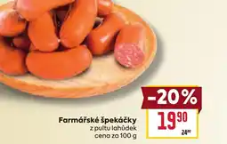 Billa Farmářské špekáčky nabídka