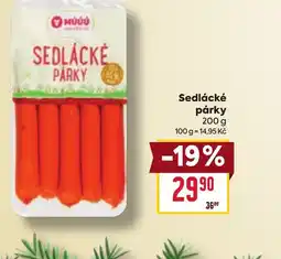 Billa Sedlácké párky nabídka