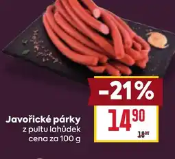 Billa Javořické párky nabídka