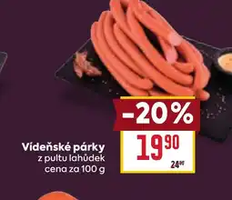 Billa Vídeňské párky nabídka