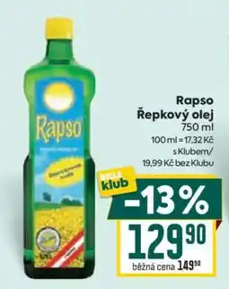 Billa Rapso Řepkový olej nabídka
