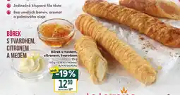 Billa Börek s medem, citronem, tvarohem nabídka