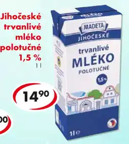 CBA MADETA Jihočeské trvanlivé mléko polotučné 1,5% nabídka