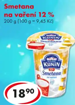 CBA KUNIN Smetana na vaření 12% nabídka
