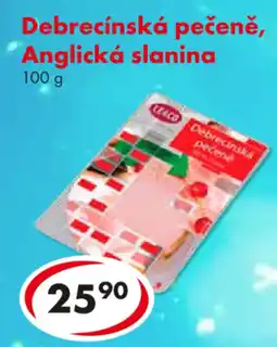 CBA Debrecínská pečeně, Anglická slanina nabídka