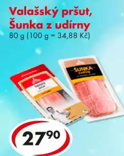 CBA Valašský pršut, Šunka z udírny nabídka