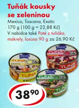 CBA Tuňák kousky se zeleninou nabídka